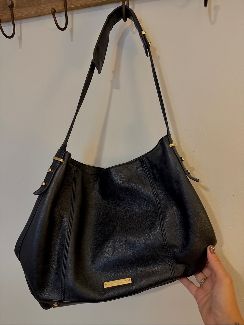 Black Leather Shoulder Bag